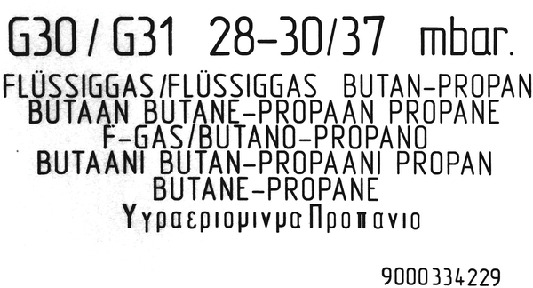 00633115 Súprava trysiek do sporáka skvapalnený plyn