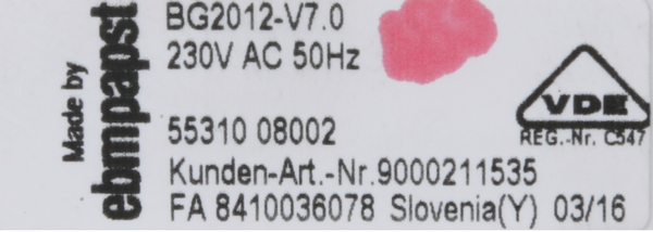 00676780 Motor ventilátora