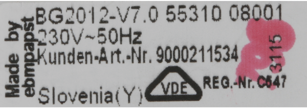 00676787 Motor ventilátora