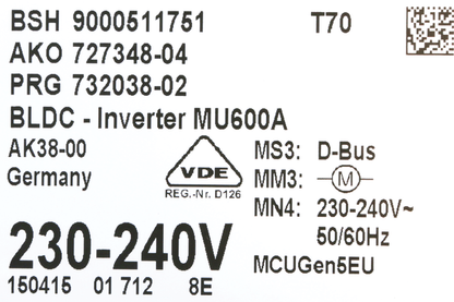 00679421 Technologie Inverter Bosch | Siemens
