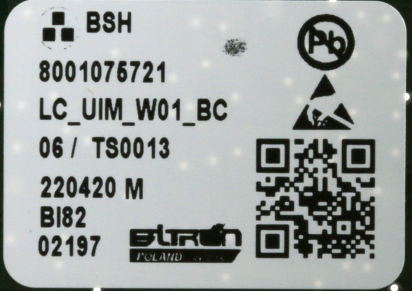 11032895 Ovládací modul nenaprogramovaný Bosch | Siemens