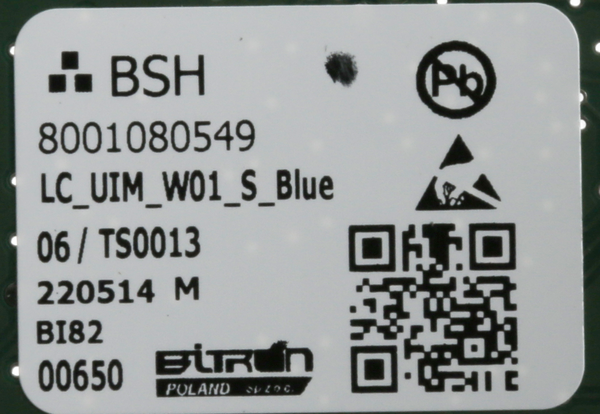 11050931 Ovládací modul naprogramovaný Bosch | Siemens