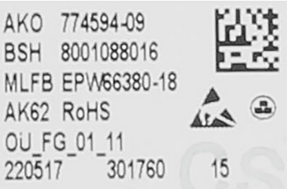 12026995 Ovládací modul naprogramovaný Bosch | Siemens
