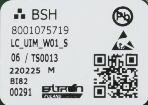 12035877 Ovládací modul naprogramovaný Bosch | Siemens