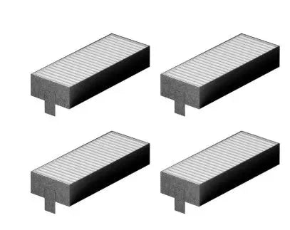 17004795 Sada uhlíkových filtrů do odsavače par 194mm 4ks Bosch | Siemens